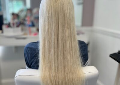 Blond real hair extension